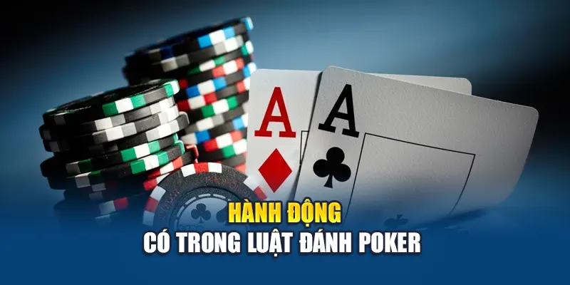 Luật Đánh Poker Cơ Bản – Nắm Vững Quy Tắc, Chơi Tự Tin 3 Hành động có trong luật đánh poker