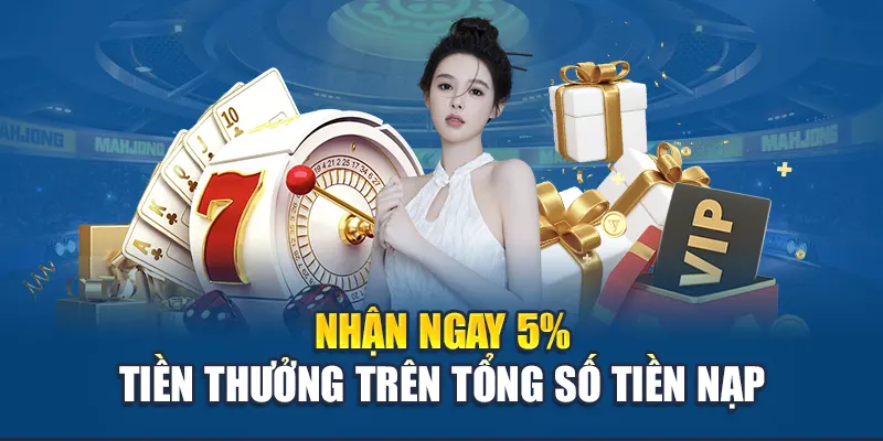 Thưởng Cho Khoản Gửi Lần Đầu - Thông Tin Về Ưu Đãi W88 2 Nhận ngay 5% tiền thưởng trên tổng số tiền nạp